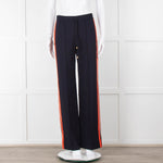 ME + EM Navy Orange Side Strap Elasticated Waist Trousers