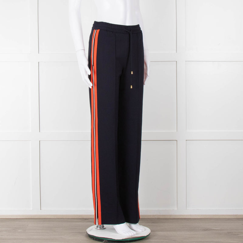 ME + EM Navy Orange Side Strap Elasticated Waist Trousers