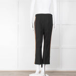 Area Black Tailored Trousers with Jewel Embellished Trim
