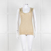 Missoni Yellow and Green Ribbed Knitted Tank Top