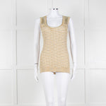 Missoni Yellow and Green Ribbed Knitted Tank Top