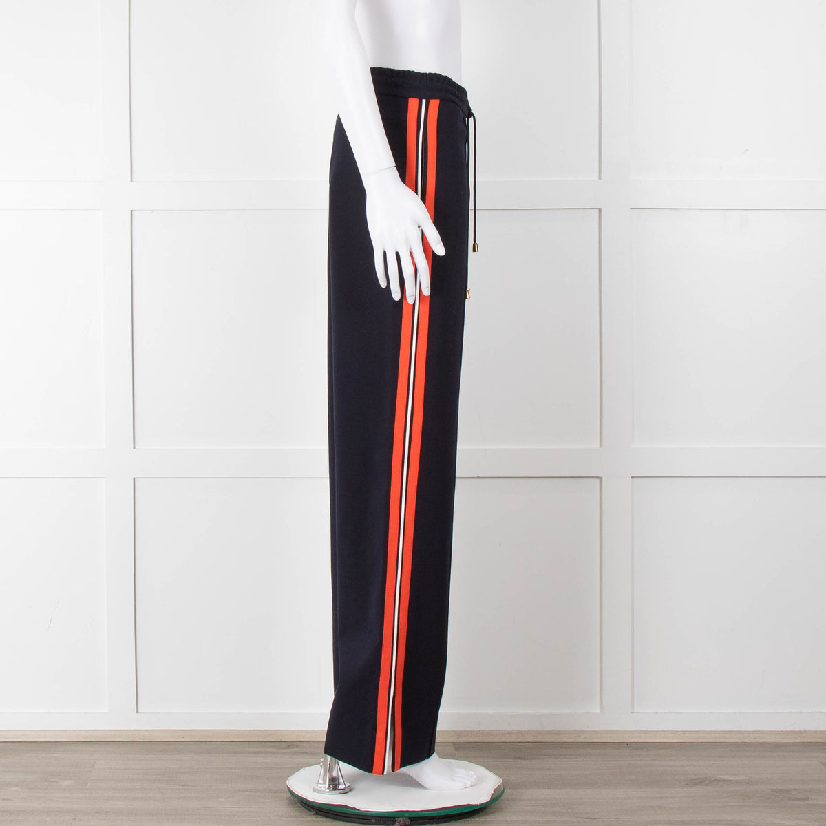 ME + EM Navy Orange Side Strap Elasticated Waist Trousers