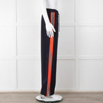 ME + EM Navy Orange Side Strap Elasticated Waist Trousers