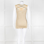 Missoni Yellow and Green Ribbed Knitted Tank Top