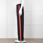 ME + EM Navy Orange Side Strap Elasticated Waist Trousers