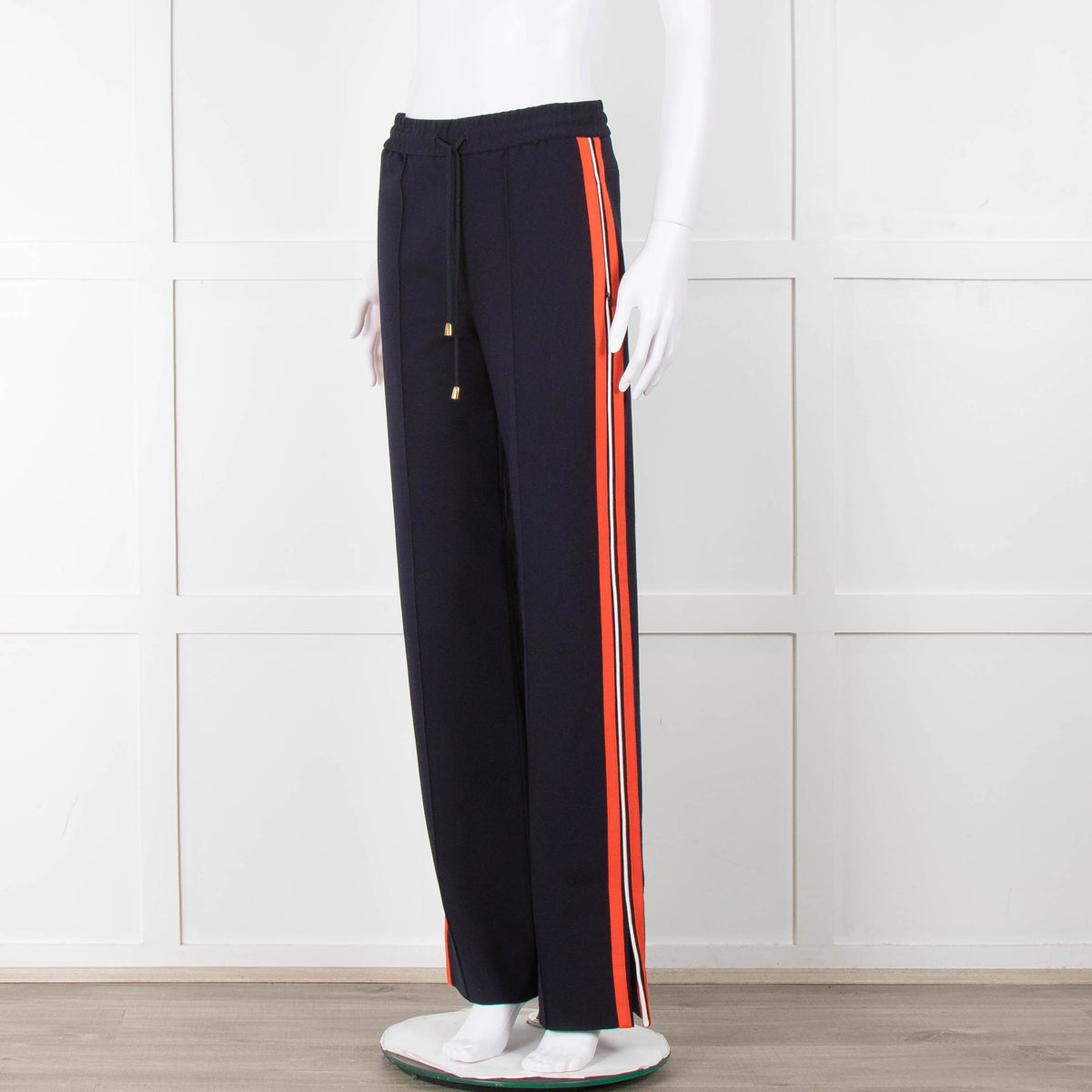 ME + EM Navy Orange Side Strap Elasticated Waist Trousers