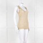 Missoni Yellow and Green Ribbed Knitted Tank Top