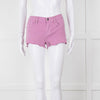 Frame Lilac Denim Raw Edges Shorts