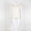 BA&SH Cream Frill Tie Neck Top