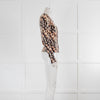 Diane Von Furstenberg Cream Blush Animal Print Cardigan