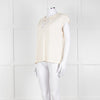 BA&SH Cream Frill Tie Neck Top