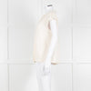 BA&SH Cream Frill Tie Neck Top