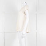 BA&SH Cream Frill Tie Neck Top