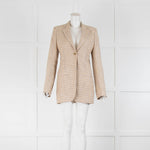 Acne Studios Yellow Beige Check Single Breasted Jacket
