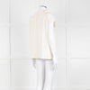 BA&SH Cream Frill Tie Neck Top