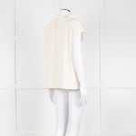 BA&SH Cream Frill Tie Neck Top