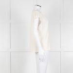 BA&SH Cream Frill Tie Neck Top