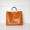 Fendi Large Sunshine Tote Bag in Brown Calfskin Leather