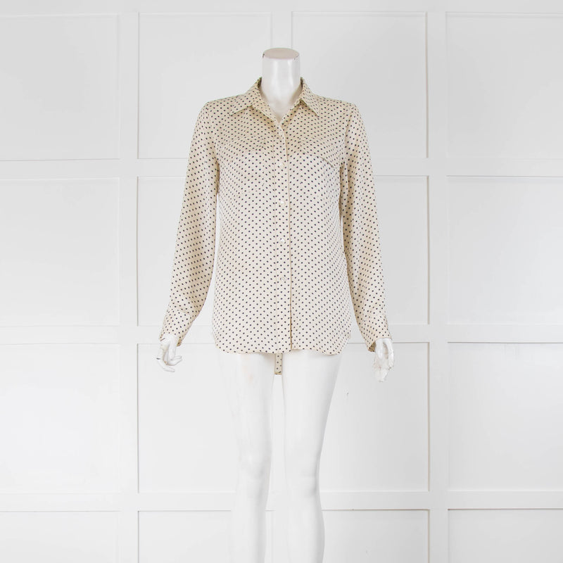 Equipment Cream Navy Star Shirt