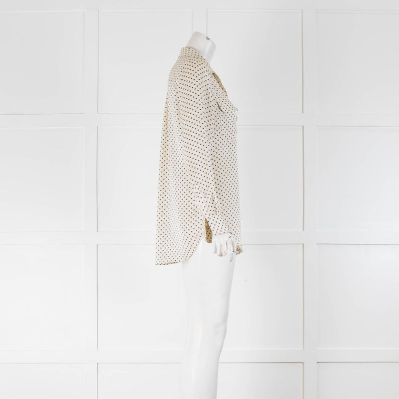 Equipment Cream Navy Star Shirt
