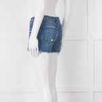 J Brand Blue Denim Raw Edges Shorts