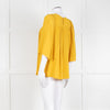 Ba&sh Mustard Pleated Blouse With Pleated Shoulder