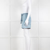 Berenice Blue Denim Wide Leg Shorts With Braided Belt