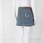 Zadig & Voltaire Blue Denim Studded Mini Skirt