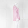 LoveShackFancy Pale Pink Rose Button Cable Cardigan