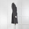 Dolce & Gabbana Grey Cashmere Jewel Button Coat