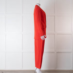 Iris & Ink Red Straight Fit Trouser Suit