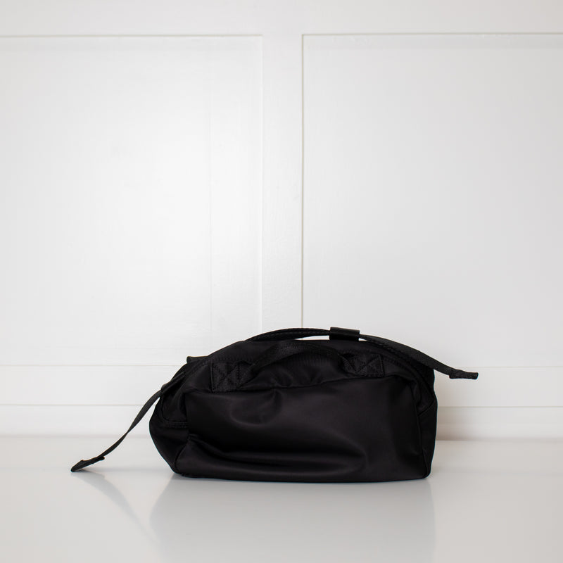 Simone Rocha Black Nylon Bag with Crystal & Pearl Buckles