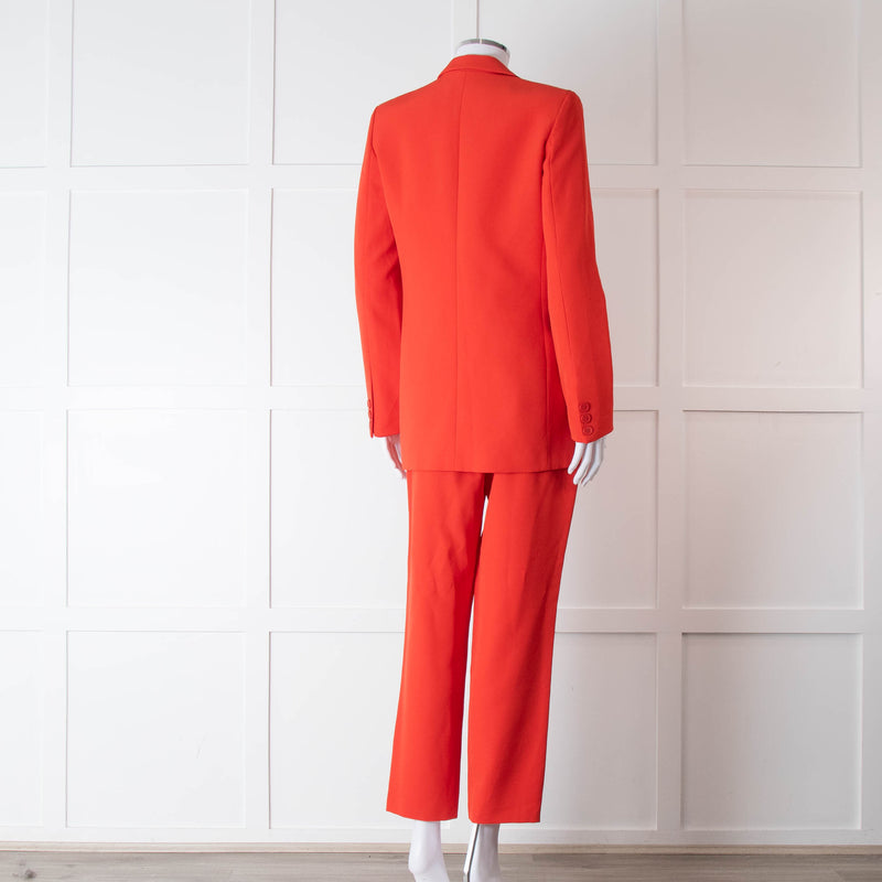 Iris & Ink Red Straight Fit Trouser Suit