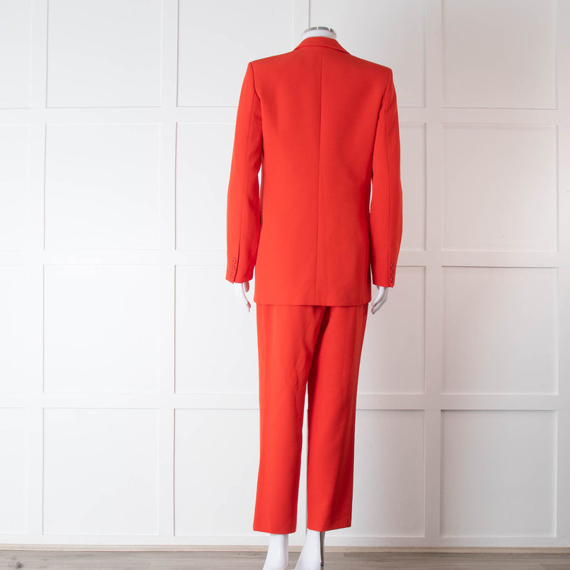 Iris & Ink Red Straight Fit Trouser Suit