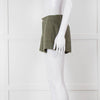 Paige Khaki Raw Edge Shorts