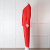 Iris & Ink Red Straight Fit Trouser Suit