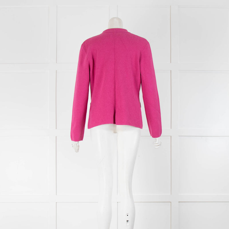 NRBY Pink Knit Cotton Cashmere Blend Jacket
