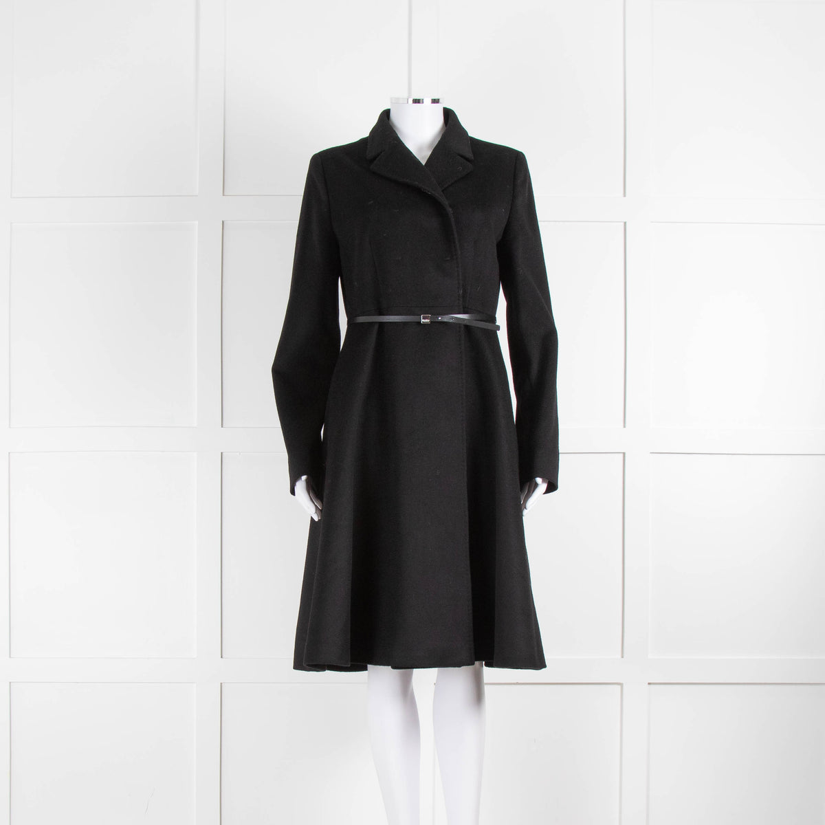 slim fit dress slacks Kate Fit & Flare Midi Coat, Dark Grey – Jolie Moi Retail main image 1