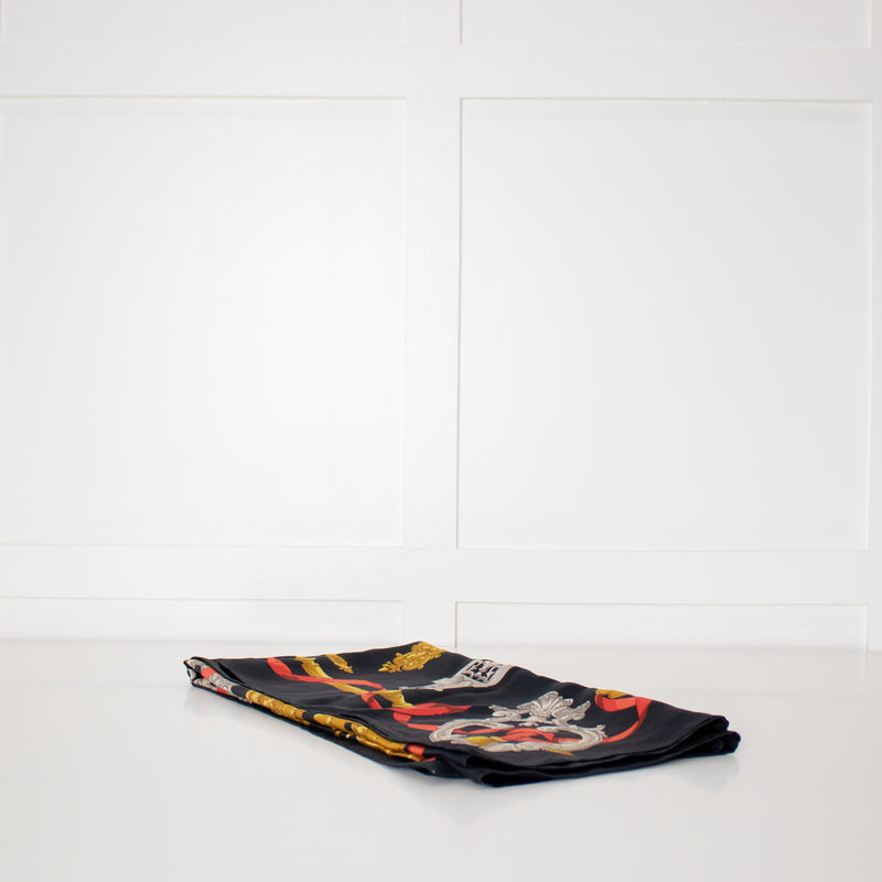 Hermes Navy Gold Ferronnerie Vintage Scarf
