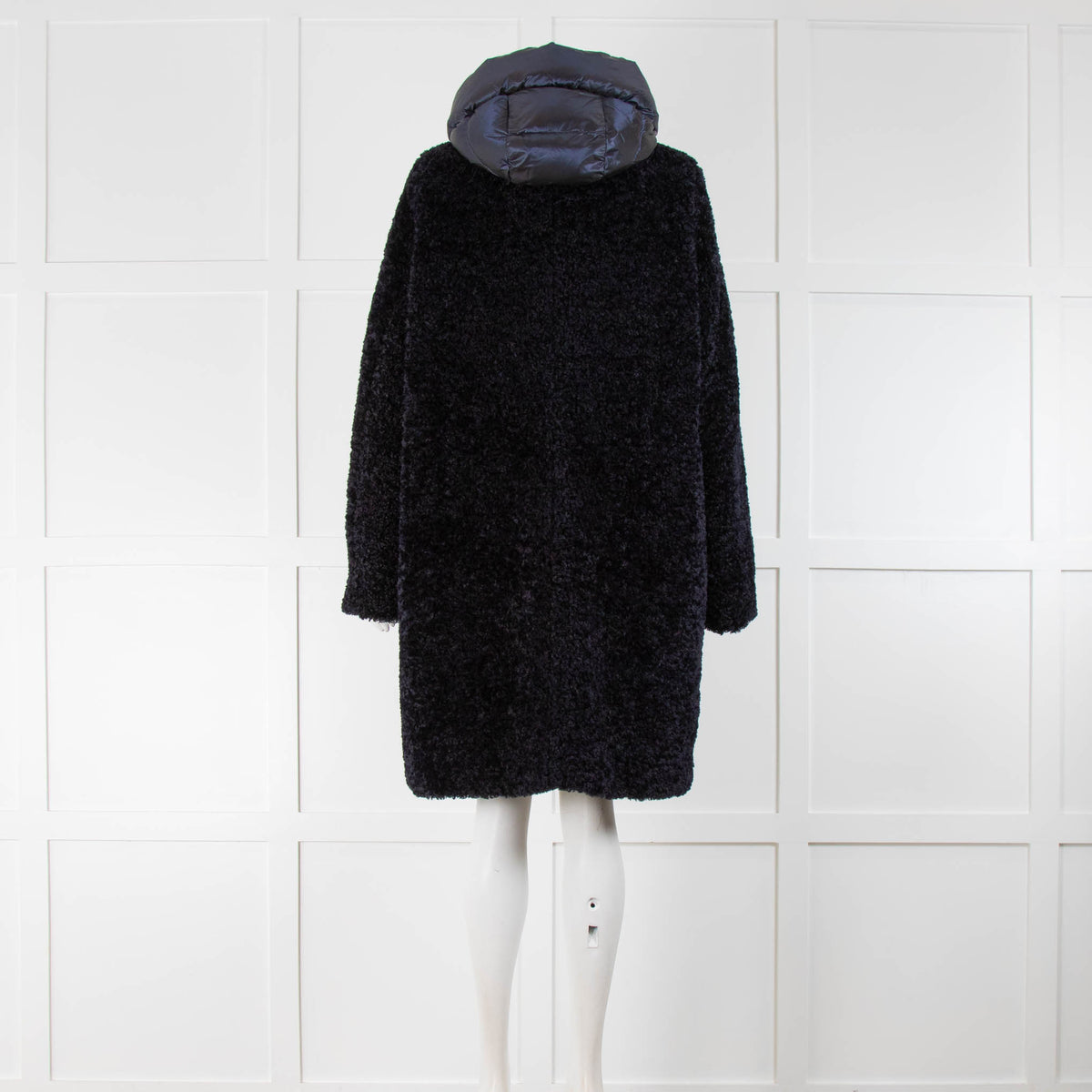 Schneiders Blue Teddy Coat With Nylon Hood