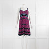 Missoni Damson Red And Blue Chevron Knit Sundress