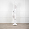 Rose And Rose White And Grey Kaftan Dress With Tassle Ties