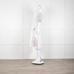 Rose And Rose White And Grey Kaftan Dress With Tassle Ties