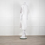 Rose And Rose White And Grey Kaftan Dress With Tassle Ties