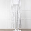 Ridley Silver Tiered Maxi Skirt