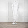 Rose And Rose White And Grey Kaftan Dress With Tassle Ties