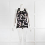 Tory Burch Black Sequin With Vest With Snake Detail