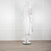 Rose And Rose White And Grey Kaftan Dress With Tassle Ties