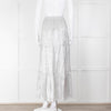 Ridley Silver Tiered Maxi Skirt