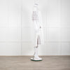Rose And Rose White And Grey Kaftan Dress With Tassle Ties